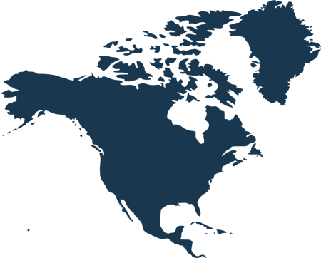 Map unie de l'Amérique du Nord